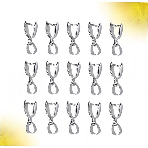 Homoyoyo 50 Stück Metall Quetschperlen Anhängerverbinder Weißgold Langlebige Pinch Clasp Bails für Schmuckherstellung DIY Halsketten Armbänder Schlüsselanhänger Zubehör Homoyoyo 50 Stück Metall Quetschperlen Anhängerverbinder Weißgold Langlebige Pinch Clasp Bails für Schmuckherstellung DIY Halsketten Armbänder Schlüsselanhänger Zubehör von Homoyoyo