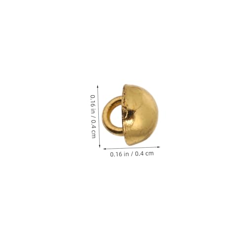 Homoyoyo 50 Stück Mini Pilzknöpfe aus Zinklegierung Halbrund Gewölbte Metallknöpfe Glänzend und Langlebig für DIY Puppenkleidung Kleine Blazer Nähzubehör und Bastelprojekte von Homoyoyo