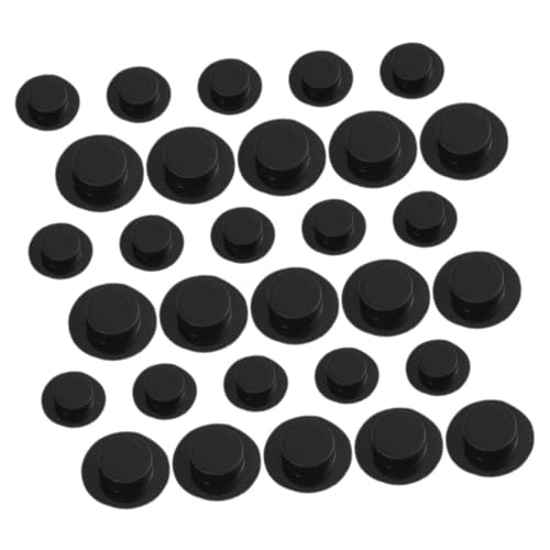 Homoyoyo 50 Stück Mini Zylinder Hüte Für Schneemann – Dekorative Miniatur Puppenhüte in Schwarz - Ideal Für Cupcake-Topper Und Flaschengestaltung Bei Weihnachten Und Partys Perfekt Für von Homoyoyo
