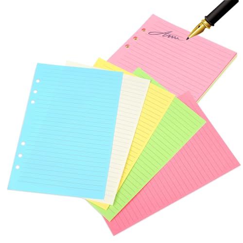 Homoyoyo 50 Stück Nachfüllpapier Ringbuch Einlagen Bunte Linierte für Planer Notizbuch Vielseitig Einsetzbar Hochwertige Qualität Schnelltrocknend Homoyoyo 50 Stück Nachfüllpapier Ringbuch Einlagen Bunte Linierte für Planer Notizbuch Vielseitig Einsetzbar Hochwertige Qualität Schnelltrocknend von Homoyoyo
