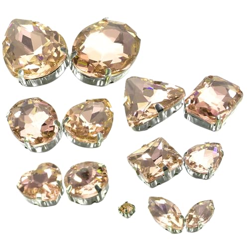 Homoyoyo 50 Stück Nähklaue Strasssteine Dekorative Glas Kristall Claw Rhinestones für DIY Kleidung Schuhe Taschen Verzierung Langlebig und Modisch für Handarbeiten und Bastelprojekte von Homoyoyo