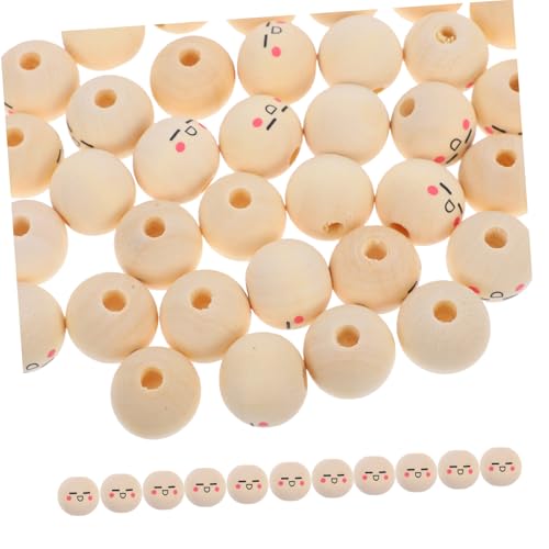 Homoyoyo 50 Stück Natürliche Holzkugeln mit Smile Gesicht Runde Kinderperlen für DIY Basteln Pädagogische Holzperlen zum Auffädeln für Mädchen Familien und Schulprojekte Homoyoyo 50 Stück Natürliche Holzkugeln mit Smile Gesicht Runde Kinderperlen für DIY Basteln Pädagogische Holzperlen zum Auffädeln für Mädchen Familien und Schulprojekte von Homoyoyo
