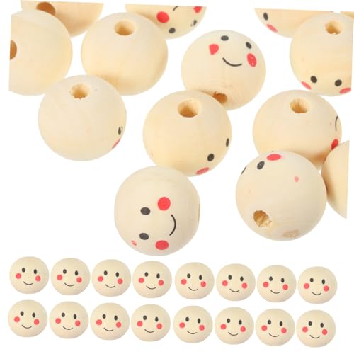 Homoyoyo 50 Stück Natürliche Holzperlen mit Smile Face Runde DIY Bastelperlen zum Auffädeln Glatte Holzperlen für Schmuckherstellung Armbänder und Halsketten Naturbelassen für Kreative Homoyoyo 50 Stück Natürliche Holzperlen mit Smile Face Runde DIY Bastelperlen zum Auffädeln Glatte Holzperlen für Schmuckherstellung Armbänder und Halsketten Naturbelassen für Kreative von Homoyoyo