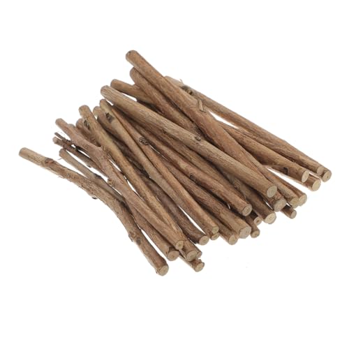 Homoyoyo 50 Stück Naturhölzernstöcke Foto-Requisiten-Sticks Holzstäbe lang Holzstöcke basteln Holzstäbchen zum Basteln Foto-Requisite Zweige Holzhandwerksvorräte Light Brown von Homoyoyo