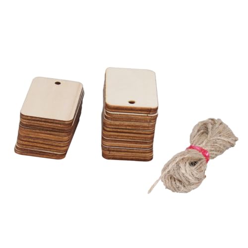 Homoyoyo 50 Stück Rechteckige Holzanhänger zum Basteln mit Juteband Blanko Holzscheiben für DIY Dekoration Geschenkanhänger Party Hochzeit Kunst Handwerksprojekte Homoyoyo 50 Stück Rechteckige Holzanhänger zum Basteln mit Juteband Blanko Holzscheiben für DIY Dekoration Geschenkanhänger Party Hochzeit Kunst Handwerksprojekte von Homoyoyo