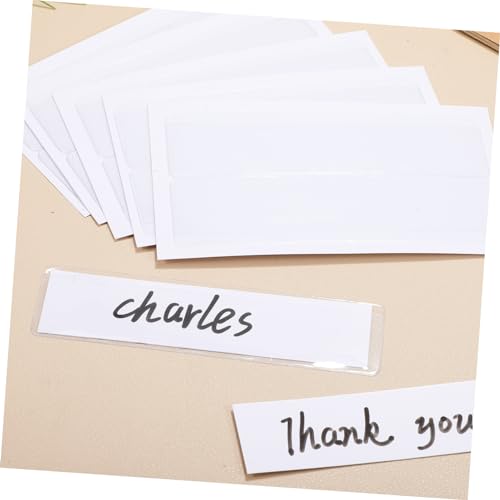 Homoyoyo 50 Stück Selbstklebende Klare Etikettenhalter mit Papierlabels Transparente Beschriftungstaschen für Regale und Ablagefächer Praktische Organizer Etiketten für Büro Schule Zuhause Homoyoyo 50 Stück Selbstklebende Klare Etikettenhalter mit Papierlabels Transparente Beschriftungstaschen für Regale und Ablagefächer Praktische Organizer Etiketten für Büro Schule Zuhause von Homoyoyo