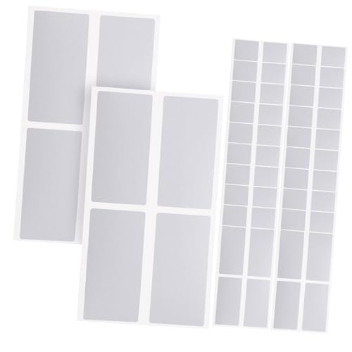 Homoyoyo 50 Stück Selbstklebende Rechteckige Rubbelfelder Aufkleber Silber DIY Scratch Off Sticker für Partyspiele Geburtstagskarten Bastelprojekte und Geschenkverpackungen von Homoyoyo