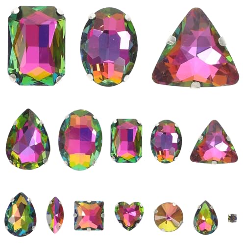 Homoyoyo 50 Stück Teiliges Bunte Glas Strasssteine mit Krallenfassung zum Aufnähen Handgefertigte DIY Dekoration für Kleidung Taschen Brautmode und Accessoires Farbintensiv und Vielseitig Homoyoyo 50 Stück Teiliges Bunte Glas Strasssteine mit Krallenfassung zum Aufnähen Handgefertigte DIY Dekoration für Kleidung Taschen Brautmode und Accessoires Farbintensiv und Vielseitig von Homoyoyo