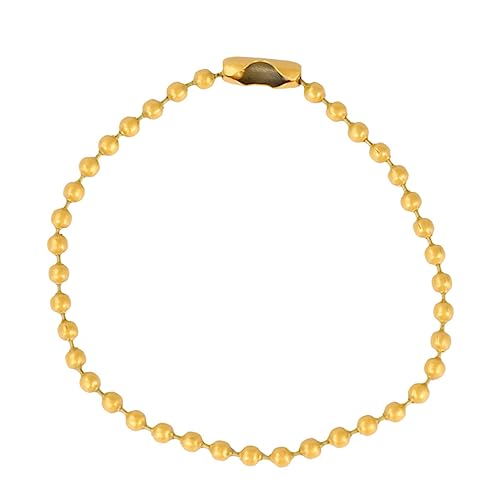 Homoyoyo 50 Stück Teiliges Bunte Kugelkette Lackierte Runde Bead Chain aus Eisen Dekorative Anhängerkette Champagnergold für DIY Schmuckherstellung und Bastelprojekte Homoyoyo 50 Stück Teiliges Bunte Kugelkette Lackierte Runde Bead Chain aus Eisen Dekorative Anhängerkette Champagnergold für DIY Schmuckherstellung und Bastelprojekte von Homoyoyo
