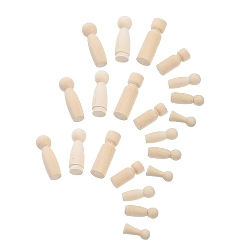 Homoyoyo 50 Stück Teiliges DIY Holzpuppen Set zum Bemalen Unbemalte Holzfiguren für Bastelprojekte Kreative Handarbeit Natürliche Rohlinge für Weihnachtsdeko Fördert Kreativität und Homoyoyo 50 Stück Teiliges DIY Holzpuppen Set zum Bemalen Unbemalte Holzfiguren für Bastelprojekte Kreative Handarbeit Natürliche Rohlinge für Weihnachtsdeko Fördert Kreativität und von Homoyoyo