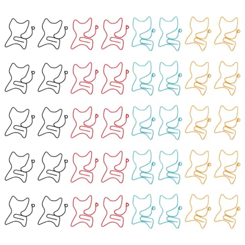 Homoyoyo 50 Stück Teiliges Katzen form Büroklammer Bunte Lesezeichen Clips Niedlich und Robust für Schule Büro Notizen und Kalender Geschenkidee für Katzenliebhaber und Zufällige Farbe Homoyoyo 50 Stück Teiliges Katzen form Büroklammer Bunte Lesezeichen Clips Niedlich und Robust für Schule Büro Notizen und Kalender Geschenkidee für Katzenliebhaber und Zufällige Farbe von Homoyoyo