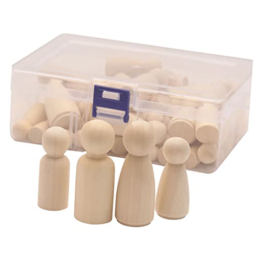 Homoyoyo 50 Stück Teiliges Kleine Holzpuppen zum Bemalen mit Kunststoff Aufbewahrungsbox Glatte Holzkörper für DIY Kinderbasteln Kindgerechte Holzfiguren für Kreativität und Homoyoyo 50 Stück Teiliges Kleine Holzpuppen zum Bemalen mit Kunststoff Aufbewahrungsbox Glatte Holzkörper für DIY Kinderbasteln Kindgerechte Holzfiguren für Kreativität und von Homoyoyo