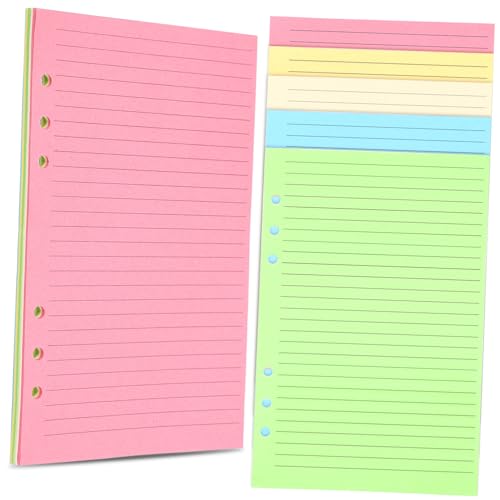 Homoyoyo 50 Stück Teiliges Nachfüllpapier mit Löchern Liniert Buntes Loose Leaf Papier für Ringbuch Planer Schreibpapier mit Glatter Oberfläche Geeignet für Notizbücher und Planer Homoyoyo 50 Stück Teiliges Nachfüllpapier mit Löchern Liniert Buntes Loose Leaf Papier für Ringbuch Planer Schreibpapier mit Glatter Oberfläche Geeignet für Notizbücher und Planer von Homoyoyo