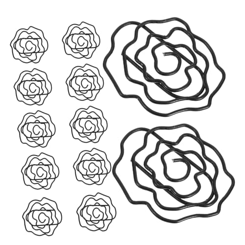 Homoyoyo 50 Stück Teiliges Rosenförmige Büroklammern Kreative Dokumentenklammern für Schule Büro und Hochzeit Sicherer Halt und Einzigartiges Design Niedliche Planer Seitenmarker von Homoyoyo