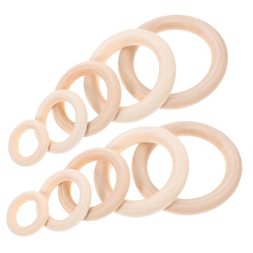Homoyoyo 50 Stück Teiliges Runde Holzringe zum Basteln Naturbelassene Dekorationsringe Leichtem Holz für DIY Handwerk Schmuck Makramee Wand und Geschenkdekorationen Homoyoyo 50 Stück Teiliges Runde Holzringe zum Basteln Naturbelassene Dekorationsringe Leichtem Holz für DIY Handwerk Schmuck Makramee Wand und Geschenkdekorationen von Homoyoyo