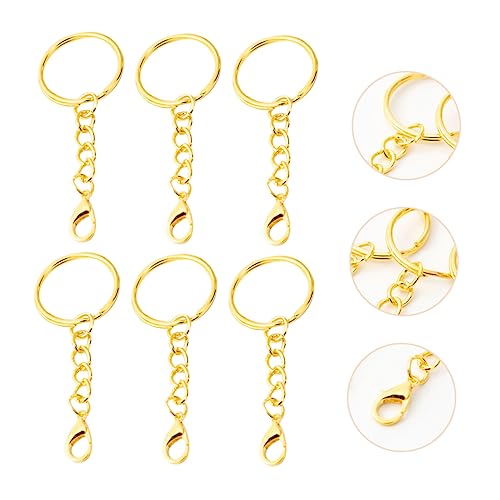 Homoyoyo 50 Stück Teiliges Schlüsselanhänger mit Robustem Metallring und Goldfarbenem Karabinerverschluss für DIY Bastelprojekte Schlüsselketten Anhänger und Sichere Schlüsselbefestigung Homoyoyo 50 Stück Teiliges Schlüsselanhänger mit Robustem Metallring und Goldfarbenem Karabinerverschluss für DIY Bastelprojekte Schlüsselketten Anhänger und Sichere Schlüsselbefestigung von Homoyoyo