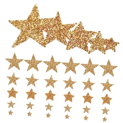 Homoyoyo 50 Stück Teiliges Strass Bügelbild Goldene Stern Patches Glitter Applikationen Selbstklebend Langlebig für Kleidung Jeans Taschen DIY Mode Reparatur Homoyoyo 50 Stück Teiliges Strass Bügelbild Goldene Stern Patches Glitter Applikationen Selbstklebend Langlebig für Kleidung Jeans Taschen DIY Mode Reparatur von Homoyoyo