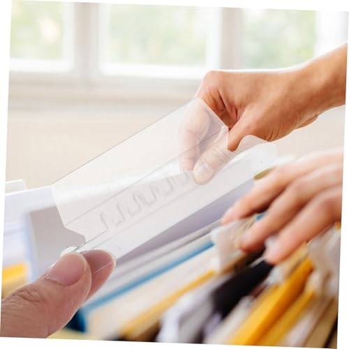 Homoyoyo 50 Stück Teiliges Transparente Langlebige Kunststoff indexetiketten mit Einsteckkarten Sichere Hängeregister tabs für Büroordner Klare Einsteck etiketten für Effiziente Homoyoyo 50 Stück Teiliges Transparente Langlebige Kunststoff indexetiketten mit Einsteckkarten Sichere Hängeregister tabs für Büroordner Klare Einsteck etiketten für Effiziente von Homoyoyo