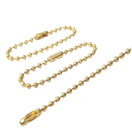 Homoyoyo 50 Stück Teiliges Verstellbare Goldfarbene Kugelkette Metall Bead Steel Chain Schlüsselanhänger Anhänger Kette Lang für Dog Tags Schmuckherstellung Homoyoyo 50 Stück Teiliges Verstellbare Goldfarbene Kugelkette Metall Bead Steel Chain Schlüsselanhänger Anhänger Kette Lang für Dog Tags Schmuckherstellung von Homoyoyo