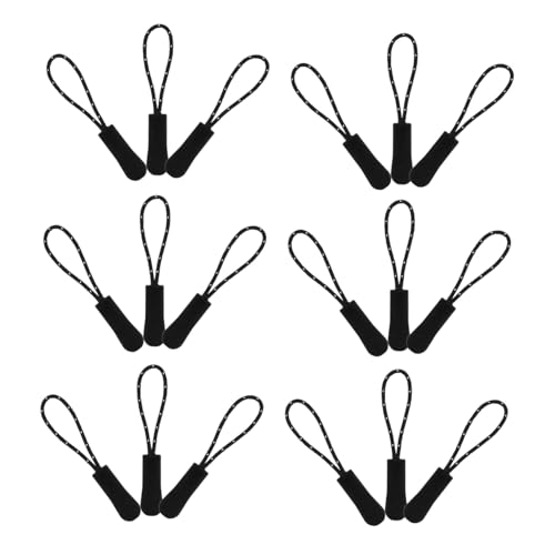 Homoyoyo 50 Stück Teiliges Zipper Pull Cord Extender Reißverschluss Ersatz Abnehmbare Reißverschluss für Gepäck Rucksäcke Jacken Vielseitig und Einfach zu Reparieren Schwarz mit Homoyoyo 50 Stück Teiliges Zipper Pull Cord Extender Reißverschluss Ersatz Abnehmbare Reißverschluss für Gepäck Rucksäcke Jacken Vielseitig und Einfach zu Reparieren Schwarz mit von Homoyoyo