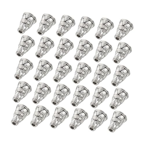 Homoyoyo 50 Stück Tibetische Legierung Blumen Perlenkappen Langlebige Spacer Zwischenperlen für Armbänder Halsketten DIY Schmuckherstellung Zubehör von Homoyoyo