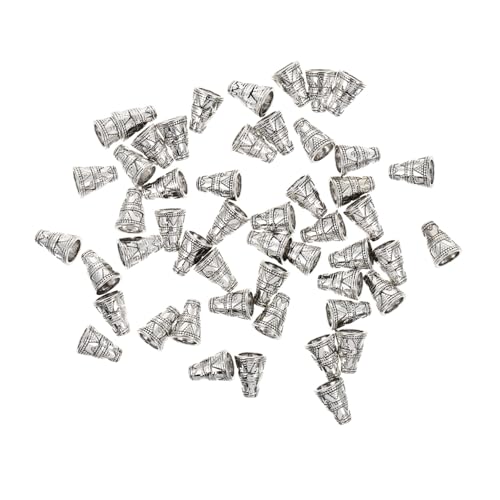 Homoyoyo 50 Stück Tibetische Silber Perlenkappen aus Legierung für DIY Schmuckherstellung Blütenform Spacer Beads Caps für Armband Halskette Basteln Vintage Schmuckzubehör Homoyoyo 50 Stück Tibetische Silber Perlenkappen aus Legierung für DIY Schmuckherstellung Blütenform Spacer Beads Caps für Armband Halskette Basteln Vintage Schmuckzubehör von Homoyoyo
