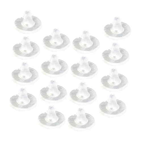 Homoyoyo 50 Stück Transparente Silikon Ohrstecker Stopper Rutschfeste Ersatz Ohrstecker Verschlüsse Flache Rückseite Ohrring Zubehör Komfortable Ohrringstopper für Damen und Jugendliche von Homoyoyo