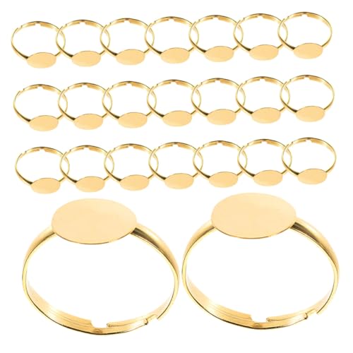 Homoyoyo 50 Stück Verstellbare Edelstahl Ringrohlinge mit Flachem Rundem Pad DIY Schmuckringe mit Klebeeinlage Stabile Fassung für Einfachen Edelsteinwechsel für Schmuckherstellung und Homoyoyo 50 Stück Verstellbare Edelstahl Ringrohlinge mit Flachem Rundem Pad DIY Schmuckringe mit Klebeeinlage Stabile Fassung für Einfachen Edelsteinwechsel für Schmuckherstellung und von Homoyoyo