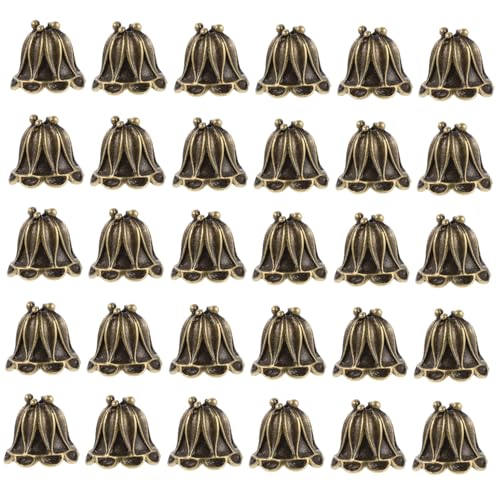 Homoyoyo 50 Stück Vintage Metall Blüten Perlenkappen aus Legierung Langlebige Spacer Endkappen für Halsketten Armbänder Ohrringe Dekorative DIY Schmuckzubehör Antikes Bronze Design Homoyoyo 50 Stück Vintage Metall Blüten Perlenkappen aus Legierung Langlebige Spacer Endkappen für Halsketten Armbänder Ohrringe Dekorative DIY Schmuckzubehör Antikes Bronze Design von Homoyoyo
