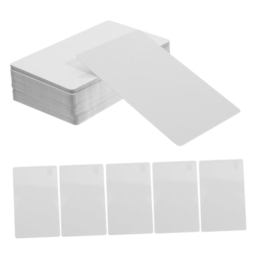 Homoyoyo 50 Stück Visitenkarte Aus Metall Leere Karten Graviert Visitenkarten Leer Schmucklos Leeres Geschäft Leerzeichen Druckbar Kartenrohlinge Einladung Aluminiumlegierung Weiß von Homoyoyo