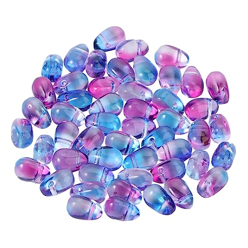 Homoyoyo 50 Stück Wasserfall Glasperlen Anhänger Multi Farben für DIY Schmuck Wassertröpfchen Design Bastelmaterial für Armbänder und Accessoires von Homoyoyo