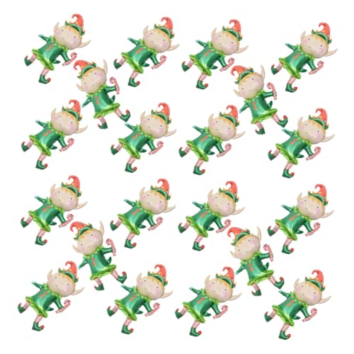Homoyoyo 50 Stück Weihnachts Luftballons Aluminiumfolie Ballons Clown Form Partydekorationen Grün Kostüm Ballon Für Festliche Tischdeko Fenster Wand Weihnachten Geburtstag von Homoyoyo
