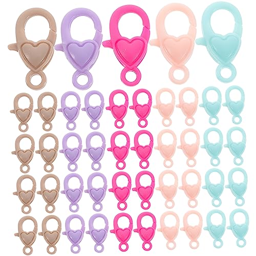 Homoyoyo 50 Stück Zubehör Für Schlüsselanhänger Schmuck Verschlüsse Herstellung Diy Halskette Verbindungsschnalle Diy Karabinerverschluss Klauenhaken Hummer Hummerschnalle Plastik von Homoyoyo