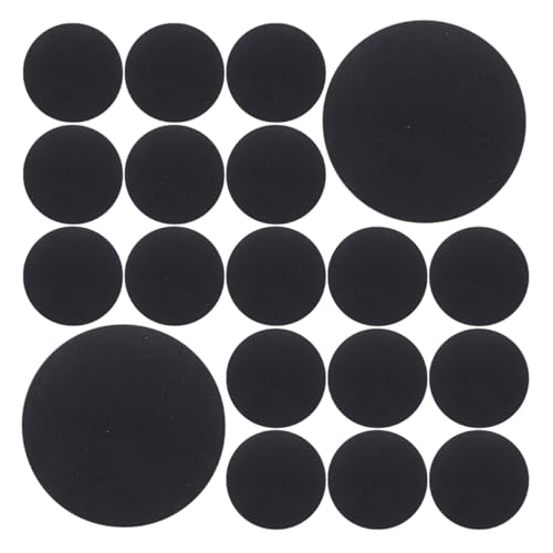 Homoyoyo 500 Stück Dekorativer Aufnäher Mit Polka Dots Aufkleber Für Stürmer Passen Sie Das Schlagpapier Mit Dem Klebstoff An Dalmatinische Flecken, Filzkreise Filzpapier Gefühlt Schwarz von Homoyoyo