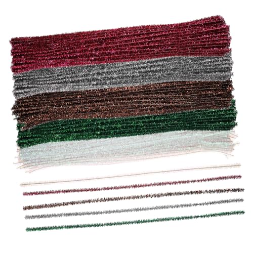 Homoyoyo 500 Stück Farbstange Twist Stick Regenbogen-Twirler-Stick Chenille-Stiele Pfeifenreiniger lose flauschige Pfeifenreiniger Zierschnur Rohrreinigerzubehör Bastelstangen Eisendraht von Homoyoyo
