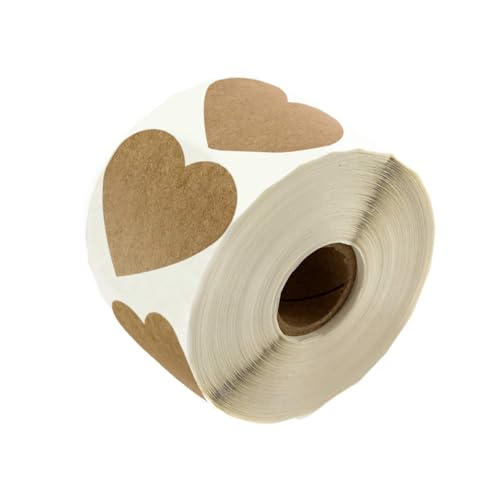 Homoyoyo 500 Stück Herzförmige Blanko Aufkleber Selbstklebend Kraftpapier Etiketten Für Valentinstag Party Geschenke Dekoration Beschriftbar Homoyoyo 500 Stück Herzförmige Blanko Aufkleber Selbstklebend Kraftpapier Etiketten Für Valentinstag Party Geschenke Dekoration Beschriftbar von Homoyoyo
