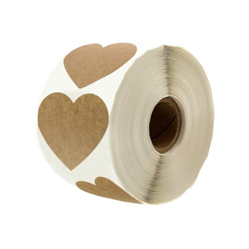 Homoyoyo 500 Stück Herzförmige Kraftpapier Aufkleber Selbstklebend Blanko Geschenkaufkleber für Valentinstag Party Dekoration und Geschenkverpackung Homoyoyo 500 Stück Herzförmige Kraftpapier Aufkleber Selbstklebend Blanko Geschenkaufkleber für Valentinstag Party Dekoration und Geschenkverpackung von Homoyoyo