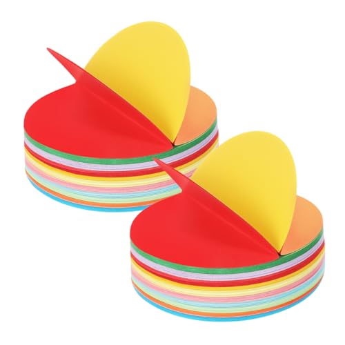 Homoyoyo 500 Stück Runde Ausschneideblätter für Diy Kunstprojekte Handwerkmaterial Farben für Bastelarbeiten von Homoyoyo