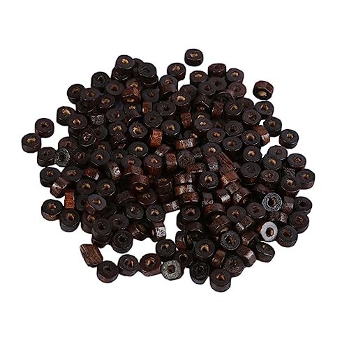 Homoyoyo 500Stücke DIY Holzperlen Lose Schmuckperlen für Handwerksprojekte für Armbänder Halsketten und Dekorationen von Homoyoyo