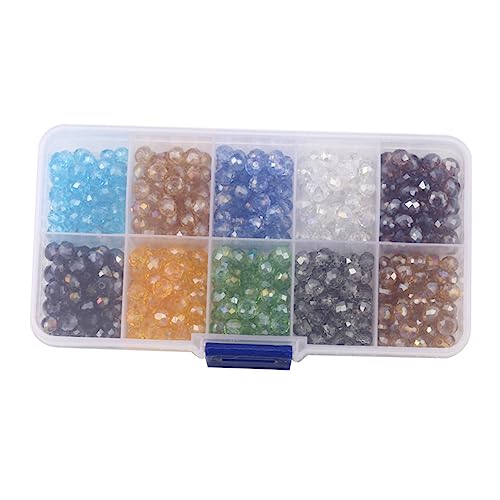 Homoyoyo 500Stücke Kristallperlen Farben mit Aufbewahrungsbox für Schmuckherstellung DIY Armbänder und Halsketten Perlen für Basteln von Homoyoyo