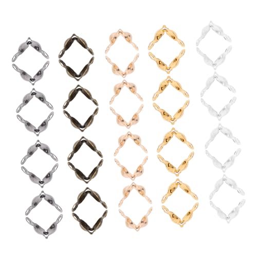 Homoyoyo 500Stücke Metallbeschichtete Perlenkappen DIY Schmuckzubehör Für Armbänder Und Halsketten Kc Antikgrün von Homoyoyo