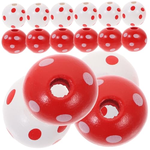 Homoyoyo 50Stücke DIY Holzperlen Spacer Perlen Für Valentinstag Dekoration Bastelprojekte Für Armbänder Halsketten Rote Mit Weißen Homoyoyo 50Stücke DIY Holzperlen Spacer Perlen Für Valentinstag Dekoration Bastelprojekte Für Armbänder Halsketten Rote Mit Weißen von Homoyoyo