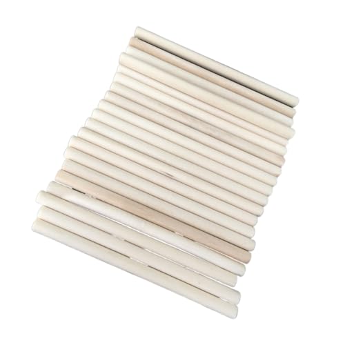 Homoyoyo 50Stücke DIY Holzstäbchen Runde Holzstäbe Hochwertigem Material für Bastelprojekte Modellbau und DIY Anwendungen von Homoyoyo