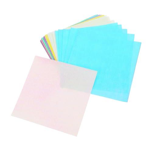 Homoyoyo 50Stücke Glänzendes Quadratisches Origami Papier Farben Irisierendes Bastelpapier für DIY Handwerke Partydekoration und Projekte von Homoyoyo