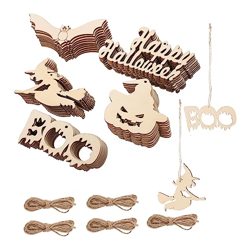 Homoyoyo 50Stücke Holzanhänger Für Halloween Holz Dekorationen Für DIY Bastelprojekte Festivalanhänger Für Halloween Feiern Und Wohnraumgestaltung Homoyoyo 50Stücke Holzanhänger Für Halloween Holz Dekorationen Für DIY Bastelprojekte Festivalanhänger Für Halloween Feiern Und Wohnraumgestaltung von Homoyoyo