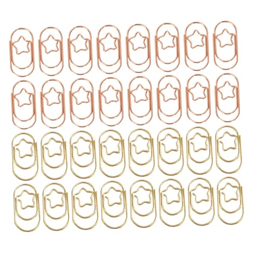Homoyoyo 50Stücke Mini Büroklammern Sternform Kleine Metallklammern Für Organisation Von Papieren Für Büro Und Zuhause Stylischer Büroklammernhalter Und Roségold Homoyoyo 50Stücke Mini Büroklammern Sternform Kleine Metallklammern Für Organisation Von Papieren Für Büro Und Zuhause Stylischer Büroklammernhalter Und Roségold von Homoyoyo