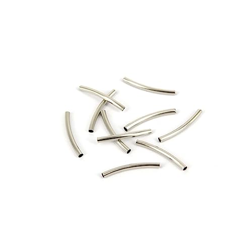 Homoyoyo 50Stücke Silberne Glatte Biegerohre Spacer Beads Lose Metallperlen Für Schmuckherstellung DIY Bastelmaterialien Und Zubehör Homoyoyo 50Stücke Silberne Glatte Biegerohre Spacer Beads Lose Metallperlen Für Schmuckherstellung DIY Bastelmaterialien Und Zubehör von Homoyoyo