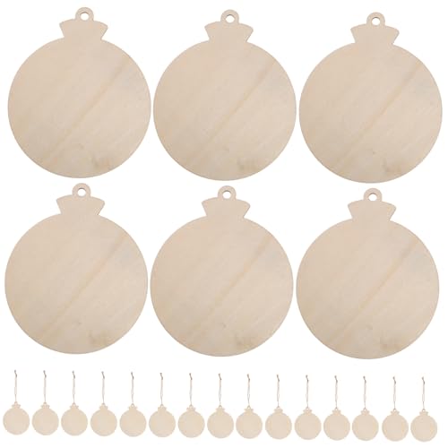 Homoyoyo 50Stücke Unvollendete Hängende Holzscheiben Für DIY Bastelarbeiten Handgefertigte Blanko Holzchips Dekorationen Für Weihnachten Und Andere Festliche Anlässe Homoyoyo 50Stücke Unvollendete Hängende Holzscheiben Für DIY Bastelarbeiten Handgefertigte Blanko Holzchips Dekorationen Für Weihnachten Und Andere Festliche Anlässe von Homoyoyo