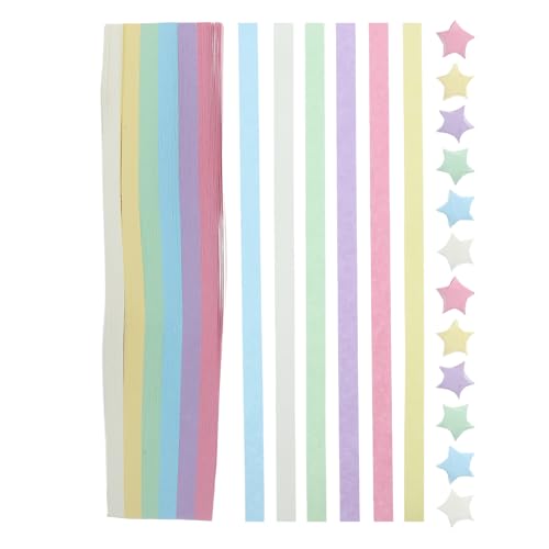 Homoyoyo 540 Stück Bunte Origami Papierstreifen für DIY Bastelprojekte Papier für Kreative Handarbeiten in Pastellfarben für und Karten von Homoyoyo