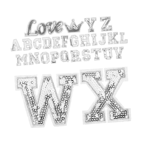 Homoyoyo 56Stücke Alphabet Aufnäher Zum Aufbügeln Für Kleidung Hüte Jeans Und DIY Zubehör Bestickte Patches Mit Glitzer Details Für Projekte Homoyoyo 56Stücke Alphabet Aufnäher Zum Aufbügeln Für Kleidung Hüte Jeans Und DIY Zubehör Bestickte Patches Mit Glitzer Details Für Projekte von Homoyoyo